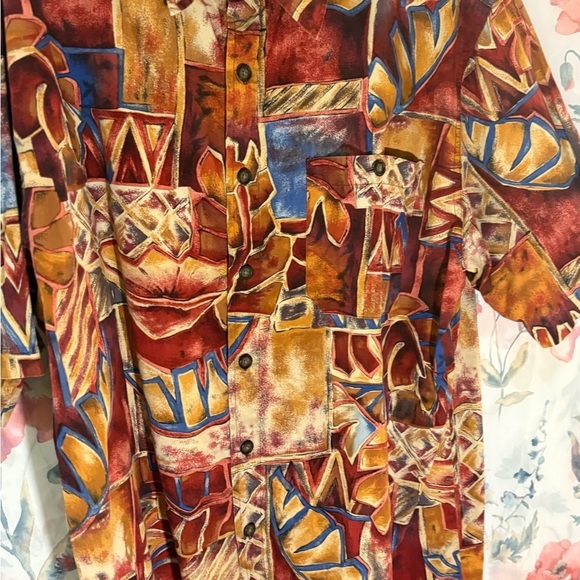 Vintage Colorful Abstract Button-Up Shirt - Picture 3 of 8